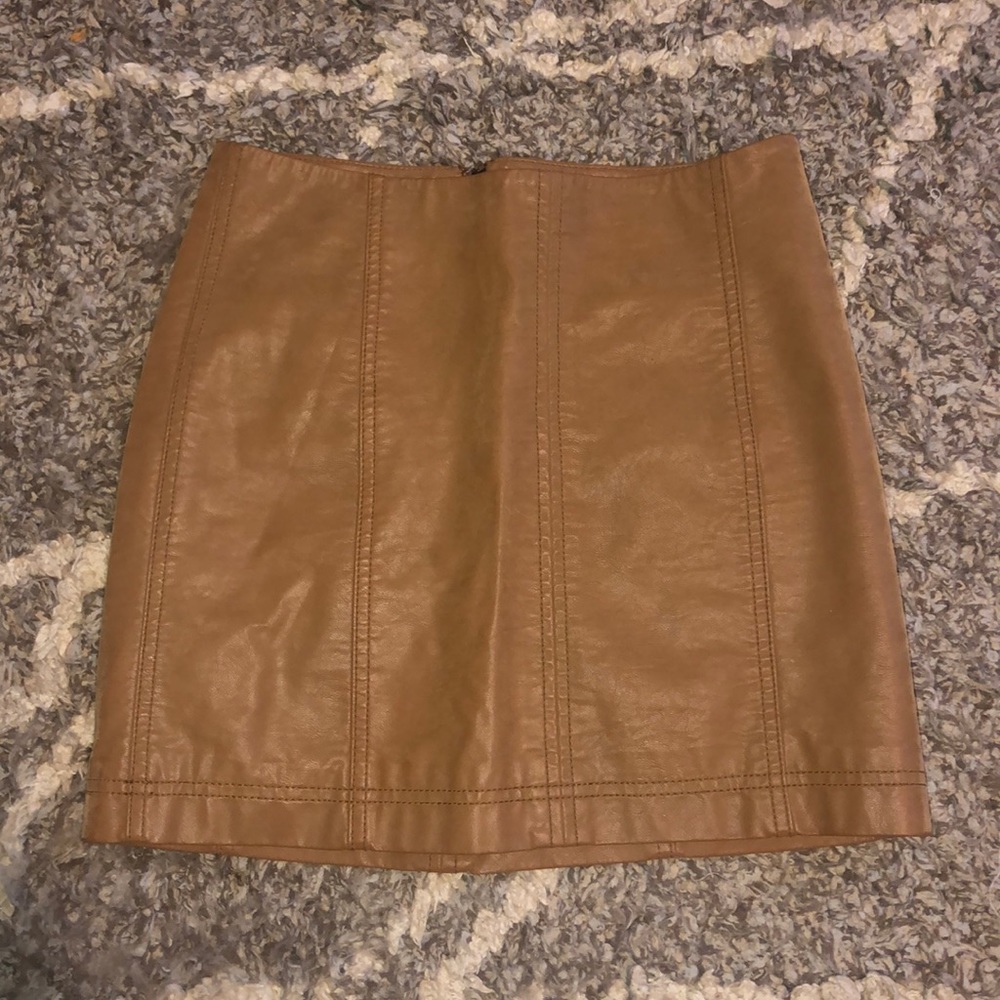 Free People Leather skirt